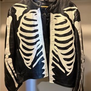 Unik Black and White Leather Jacket